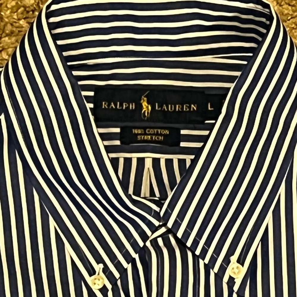 Polo button up shirt. Size Large